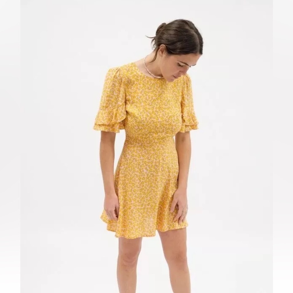Auguste Dean Goldie Mini Dress in Yellow size 2 - Picture 9 of 10